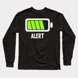 ALERT - Lvl 5 - Battery series - Tired level - E2b Long Sleeve T-Shirt